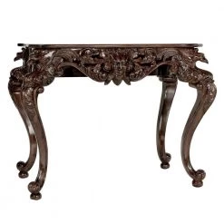 King Frederic 45.5 in. Brown Standard Rectangle Top Wood Console Table by Design Toscano