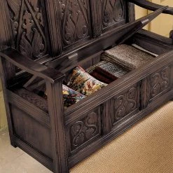 Historic Brown Cherry Finish Monk's Bench 48" H X 48" W X 21" D by Design Toscano -Steve Silver Online Store cherry design toscano dining benches af1419 c3 1000