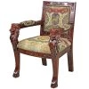 Beardsley Heraldic Lion Cherry Mahogany Arm Chair by Design Toscano -Steve Silver Online Store cherry design toscano dining chairs af51351 64 1000