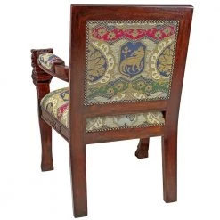 Beardsley Heraldic Lion Cherry Mahogany Arm Chair by Design Toscano -Steve Silver Online Store cherry design toscano dining chairs af51351 66 1000