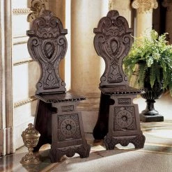DeMedici Palace Cherry Mahogany Renaissance Chair (Set of 2) by Design Toscano 7 DeMedici Palace Cherry Mahogany Renaissance Chair (Set of 2) by Design Toscano -Steve Silver Online Store cherry design toscano dining chairs af901 31 1000
