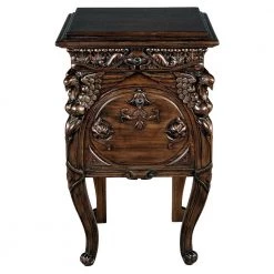 Falconcrest 17.5 in. Brown Standard Square Top Wood Occasional Table by Design Toscano