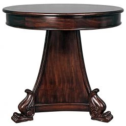 Lafayette Gueridon 32 in. Brown Standard Round Top Wood Pedestal Table by Design Toscano -Steve Silver Online Store cherry design toscano end side tables af57620 66 1000