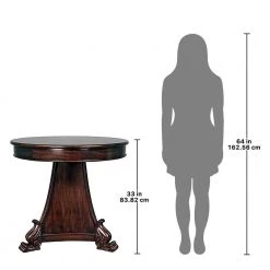 Lafayette Gueridon 32 in. Brown Standard Round Top Wood Pedestal Table by Design Toscano -Steve Silver Online Store cherry design toscano end side tables af57620 c3 1000