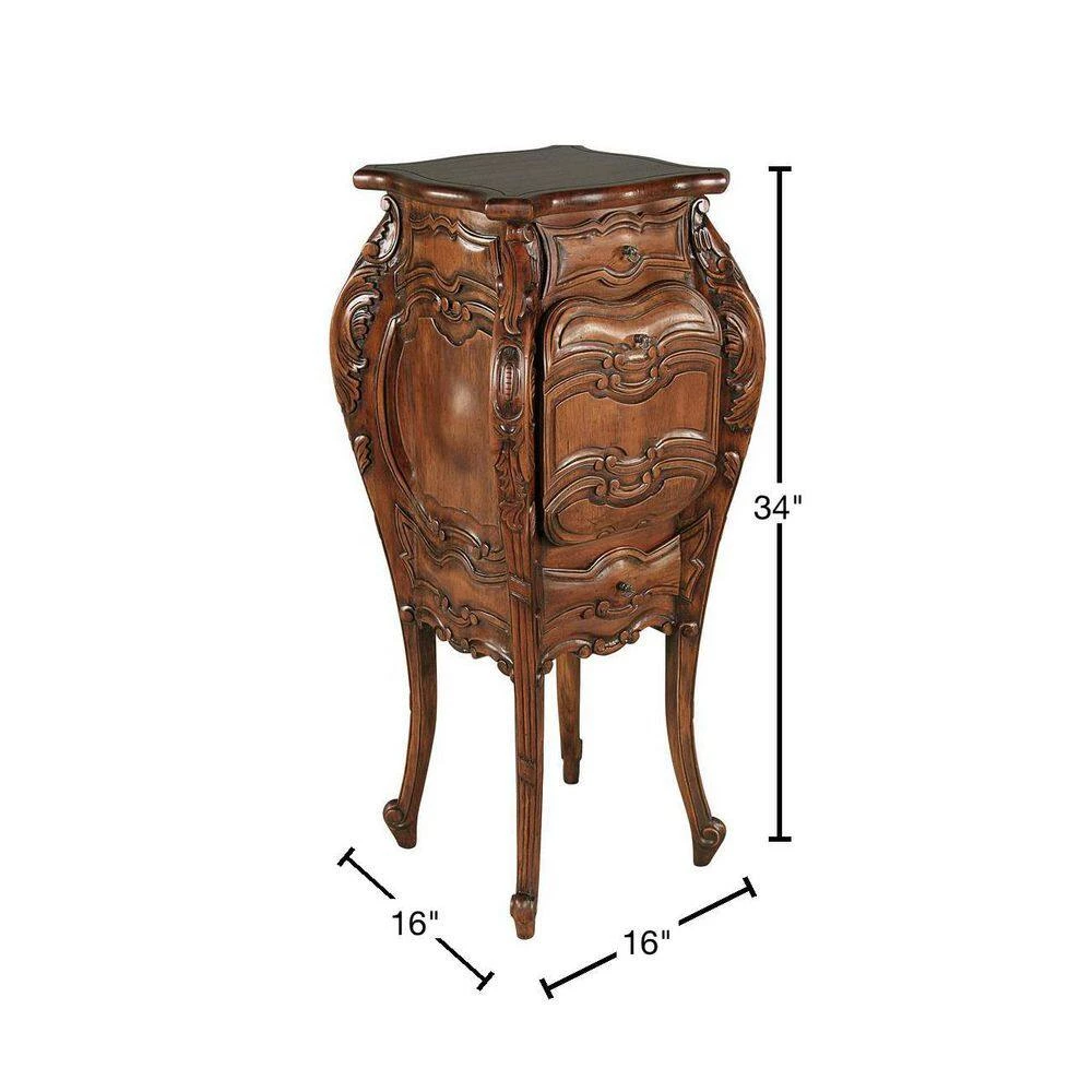 San Giacomo 16 in. Brown Standard Specialty Top Wood Side Table by Design Toscano 5 San Giacomo 16 in. Brown Standard Specialty Top Wood Side Table by Design Toscano - Image 3