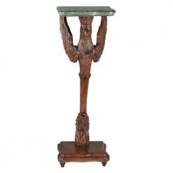 The Griffin of Hanover 17 in. Brown Standard Square Top Marble Pedestal by Design Toscano -Steve Silver Online Store cherry design toscano end side tables af8052 66 1000