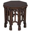 Gothic Revival 20 in. Brown Standard Octagon Top Wood Side Table by Design Toscano -Steve Silver Online Store cherry design toscano end side tables af87237 64 1000