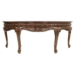 La Voute Grande Crescent 76.5 in. Oval Mahogany Brown 1-Drawer Executive Desk by Design Toscano