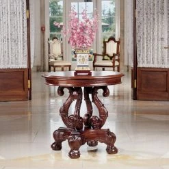 Grande Tabella Del 30 in. Round Cherry Wood Top with Wood Frame (Seats 2) by Design Toscano 7 Grande Tabella Del 30 in. Round Cherry Wood Top with Wood Frame (Seats 2) by Design Toscano -Steve Silver Online Store cherry design toscano kitchen dining tables af4501 31 1000