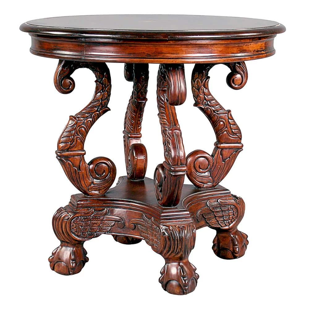 Grande Tabella Del 30 in. Round Cherry Wood Top with Wood Frame (Seats 2) by Design Toscano 3 Grande Tabella Del 30 in. Round Cherry Wood Top with Wood Frame (Seats 2) by Design Toscano