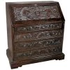 Carved Unicorn 33 in. Rectangular Mahogany Brown 9-Drawer Drop-Front Writing Desk by Design Toscano -Steve Silver Online Store cherry design toscano writing desks af2137 64 1000