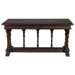Chateau 60 in. Rectangular Brown Mahogany 2-Drawer Writing Desk by Design Toscano