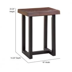 Jennings Cherry And Ebony Live Edge Stool (Set of 2) by Steve Silver -Steve Silver Online Store cherry ebony steve silver bar stools jn200st 1f 1000