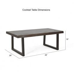 Jennings 48 in. Cherry/Ebony Large Rectangle Wood Coffee Table with Live Edge by Steve Silver -Steve Silver Online Store cherry ebony steve silver coffee tables jn200c 1f 1000