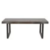 Jennings 48 in. Cherry/Ebony Large Rectangle Wood Coffee Table with Live Edge by Steve Silver