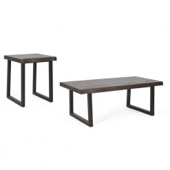 Jennings 2-Piece Cherry And Ebony Live Edge Occasional Set by Steve Silver