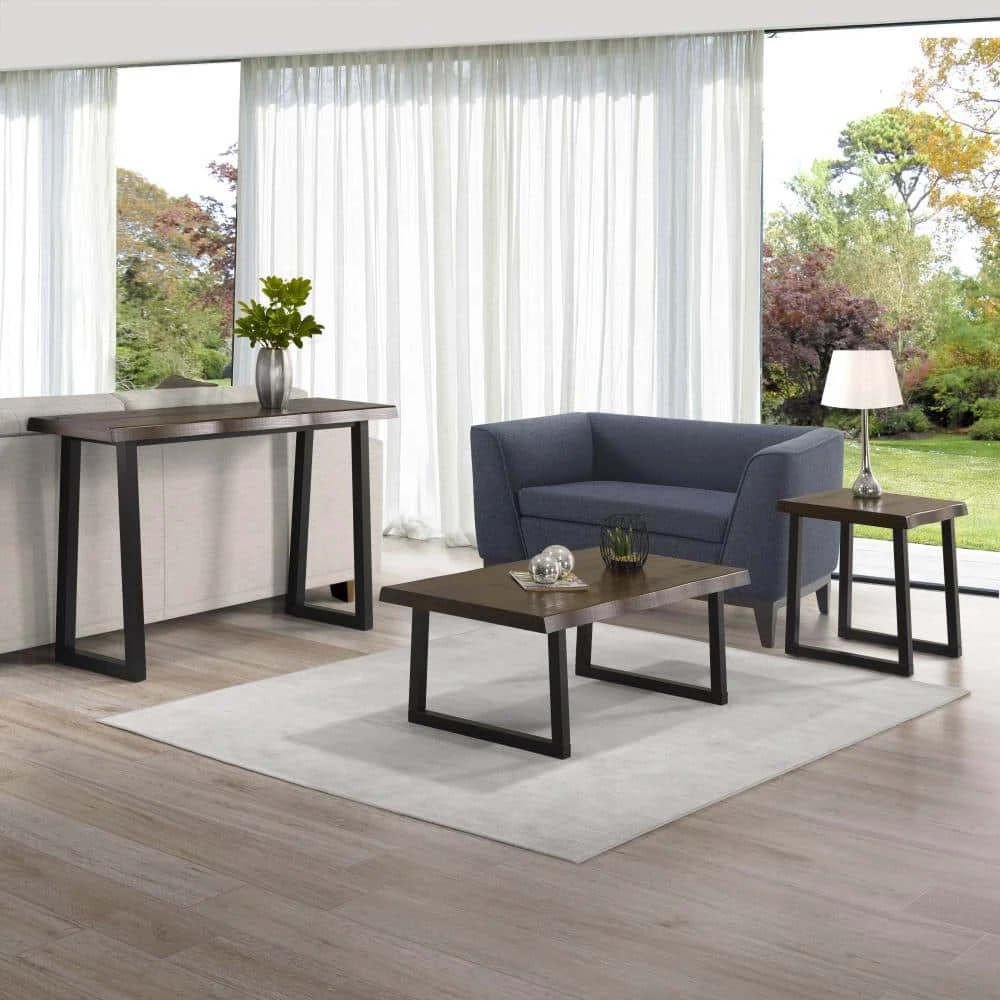 Jennings 60 in. Cherry/Ebony Standard Rectangle Wood Console Table with Live Edge by Steve Silver 8 Jennings 60 in. Cherry/Ebony Standard Rectangle Wood Console Table with Live Edge by Steve Silver - Image 6