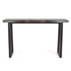 Jennings 60 in. Cherry/Ebony Standard Rectangle Wood Console Table with Live Edge by Steve Silver