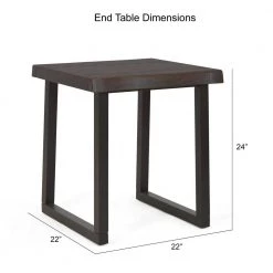 Jennings Cherry and Ebony Live Edge End Table by Steve Silver -Steve Silver Online Store cherry ebony steve silver end side tables jn200e 4f 1000