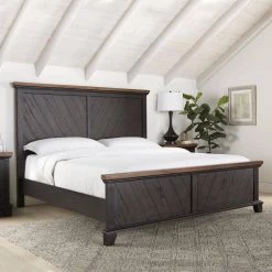 Bear Creek Chocolate and Honey Queen Pannel Bed by Steve Silver -Steve Silver Online Store chocolate honey steve silver panel beds bc950 qbed 31 1000