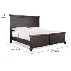 Bear Creek Chocolate and Honey Queen Pannel Bed by Steve Silver -Steve Silver Online Store chocolate honey steve silver panel beds bc950 qbed 4f 1000