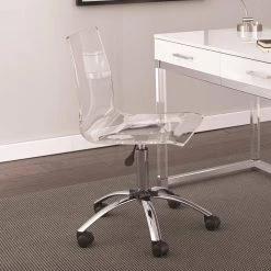 Arthur Clear Adjustable Swivel Chair by Steve Silver 11 Arthur Clear Adjustable Swivel Chair by Steve Silver -Steve Silver Online Store clear steve silver task chairs au650s 31 1000