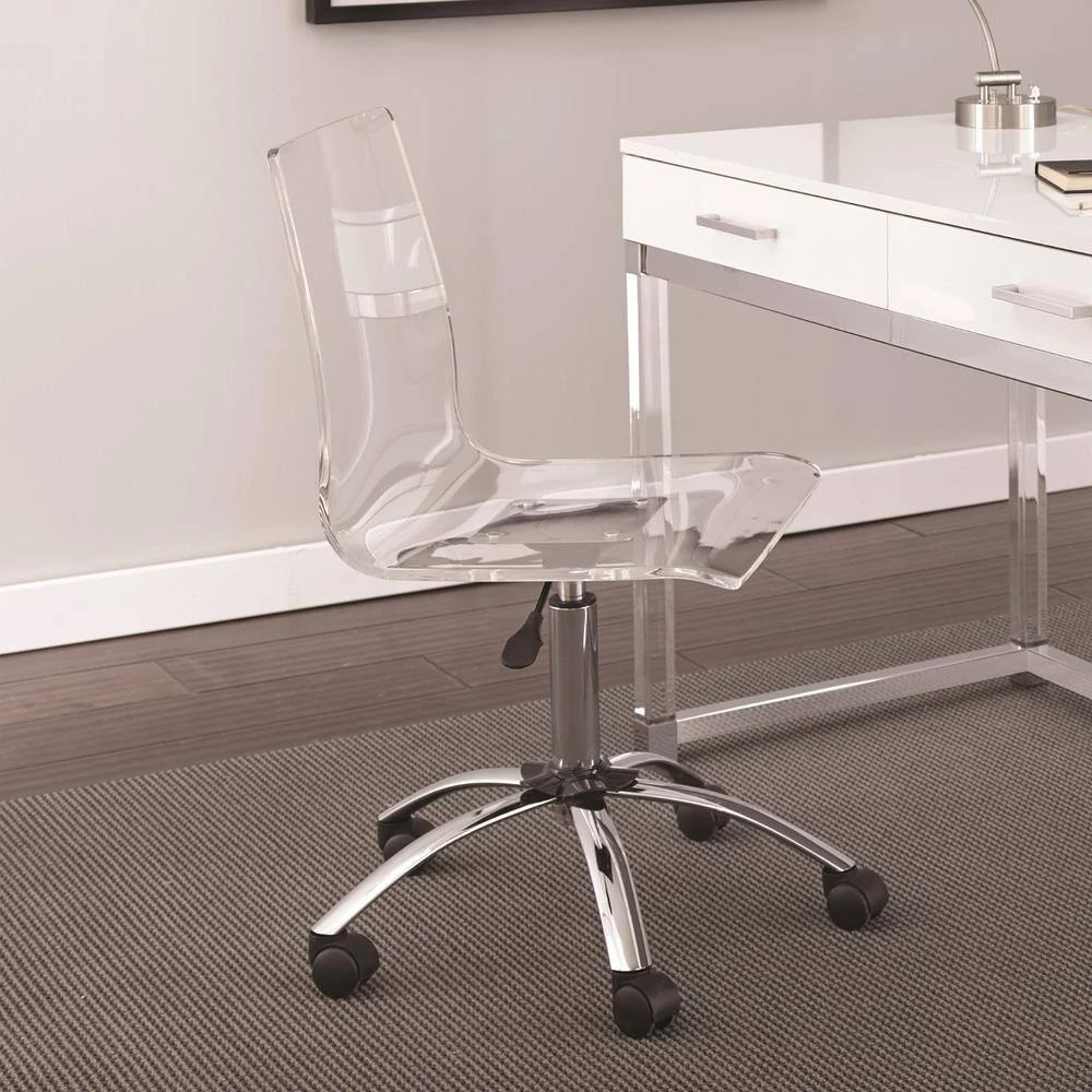 Arthur Clear Adjustable Swivel Chair by Steve Silver 7 Arthur Clear Adjustable Swivel Chair by Steve Silver - Image 5