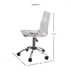 Arthur Clear Adjustable Swivel Chair by Steve Silver 10 Arthur Clear Adjustable Swivel Chair by Steve Silver -Steve Silver Online Store clear steve silver task chairs au650s 4f 1000