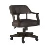 Rudy Captains Chair with Arms, Dark Brown Faux Leather, and Casters by Steve Silver -Steve Silver Online Store dark bown steve silver accent chairs ru250a 64 1000