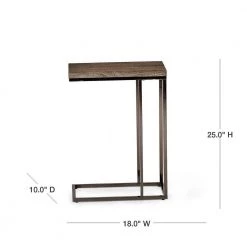 Lucia Dark Brown Chairside End Table with Chrome Base by Steve Silver 10 Lucia Dark Brown Chairside End Table with Chrome Base by Steve Silver -Steve Silver Online Store dark brown steve silver end side tables lu350ce 40 1000