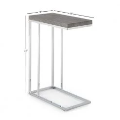 Lucia Dark Brown Chairside End Table with Chrome Base by Steve Silver 12 Lucia Dark Brown Chairside End Table with Chrome Base by Steve Silver -Steve Silver Online Store dark brown steve silver end side tables lu350ce 4f 1000