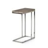 Lucia Dark Brown Chairside End Table with Chrome Base by Steve Silver 2 Lucia Dark Brown Chairside End Table with Chrome Base by Steve Silver -Steve Silver Online Store dark brown steve silver end side tables lu350ce 64 1000