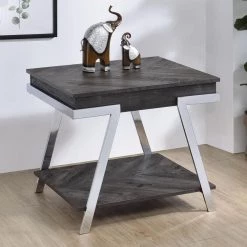 Roma Dark Grey End Table by Steve Silver -Steve Silver Online Store dark grey steve silver end side tables ro100e 31 1000