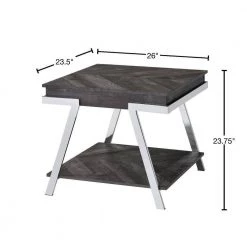 Roma Dark Grey End Table by Steve Silver -Steve Silver Online Store dark grey steve silver end side tables ro100e 40 1000