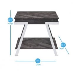Roma Dark Grey End Table by Steve Silver -Steve Silver Online Store dark grey steve silver end side tables ro100e c3 1000