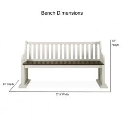 Joanna 18 in. Dark Oak and Ivory Bench by Steve Silver 12 Joanna 18 in. Dark Oak and Ivory Bench by Steve Silver -Steve Silver Online Store dark oak and ivory steve silver dining benches ja500bnb 4f 1000