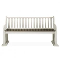Joanna 18 in. Dark Oak and Ivory Bench by Steve Silver