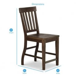 Cayla 42 in. Dark Oak Counter Chair (Set of 2) by Steve Silver -Steve Silver Online Store dark oak steve silver bar stools cy700cck 1f 1000