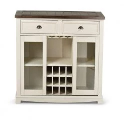 Cayla White And Dark Oak Server With Storage by Steve Silver