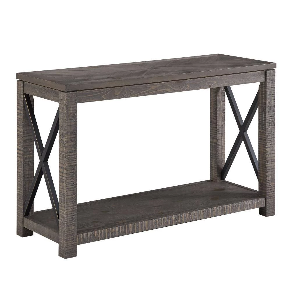 Dexter 48 in. Gray Standard Rectangle Wood Console Table with Storage by Steve Silver 3 Dexter 48 in. Gray Standard Rectangle Wood Console Table with Storage by Steve Silver