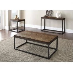 Lorenza 48 in. Distressed Acacia/Nickel Standard Rectangle Wood Console Table by Steve Silver -Steve Silver Online Store distressed acacia nickel finished base steve silver console tables lz100s 31 1000