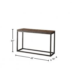 Lorenza 48 in. Distressed Acacia/Nickel Standard Rectangle Wood Console Table by Steve Silver -Steve Silver Online Store distressed acacia nickel finished base steve silver console tables lz100s 40 1000