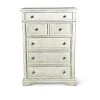 Highland Park 5-Drawer Rustic Ivory Chest of Drawer (40 in. Depth x 19 in. Width x 56 in. Height) by Steve Silver -Steve Silver Online Store distressed rustic ivory steve silver chest of drawers hp900ctw 64 1000