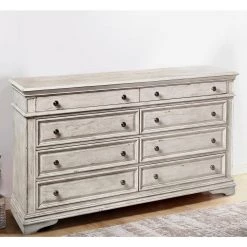 Highland Park 8-Drawer Rustic Ivory Dresser (66 in. Depth x 19 in. Width x 38 in. Height) by Steve Silver 9 Highland Park 8-Drawer Rustic Ivory Dresser (66 in. Depth x 19 in. Width x 38 in. Height) by Steve Silver -Steve Silver Online Store distressed rustic ivory steve silver dressers hp900drw 31 1000