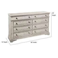 Highland Park 8-Drawer Rustic Ivory Dresser (66 in. Depth x 19 in. Width x 38 in. Height) by Steve Silver 8 Highland Park 8-Drawer Rustic Ivory Dresser (66 in. Depth x 19 in. Width x 38 in. Height) by Steve Silver -Steve Silver Online Store distressed rustic ivory steve silver dressers hp900drw c3 1000