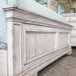 Highland Park Rustic Ivory Queen Pannel Bed by Steve Silver -Steve Silver Online Store distressed rustic ivory steve silver panel beds hp900qbw c3 1000