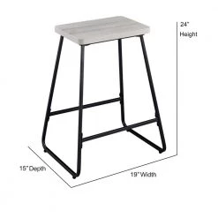 Carson Driftwood 24" Counter Stool - set of 2 by Steve Silver -Steve Silver Online Store driftwood black steve silver bar stools cr550cs 4f 1000