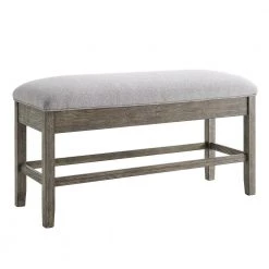 Grayson 47"W x 17"D x 25.5"H Driftwood Storage Counter Bench by Steve Silver -Steve Silver Online Store driftwood steve silver bedroom benches gs640cbg c3 1000