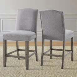 Grayson Driftwood Farmhouse Counter Chair Gray - set of 2 by Steve Silver -Steve Silver Online Store driftwood steve silver dining chairs gs640ccg 31 1000