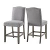 Grayson Driftwood Farmhouse Counter Chair Gray - set of 2 by Steve Silver -Steve Silver Online Store driftwood steve silver dining chairs gs640ccg 64 1000
